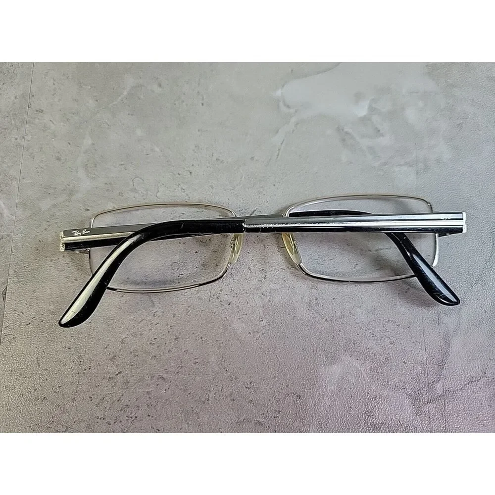 Ray Ban‎ RB6184 2634 Silver Rectangle Eyeglasses Frames Only 51-17 140